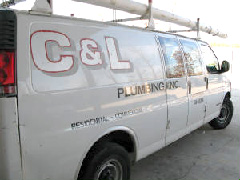 C & L Plumbing truck